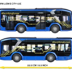 MAN Lion's City 10 E - Elektrisk Stadsbuss - Majorette - 22 cm