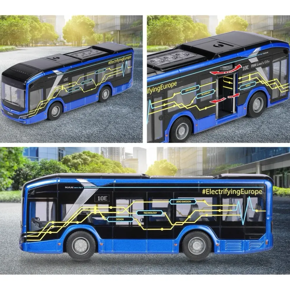 MAN Lion's City 10 E - Elektrisk Stadsbuss - Majorette - 22 cm
