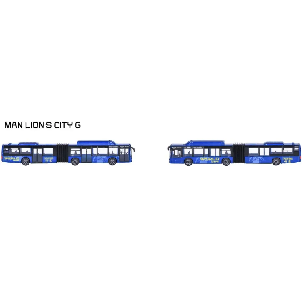 MAN Lion's City G - Blå - Buss - Majorette - 18 cm