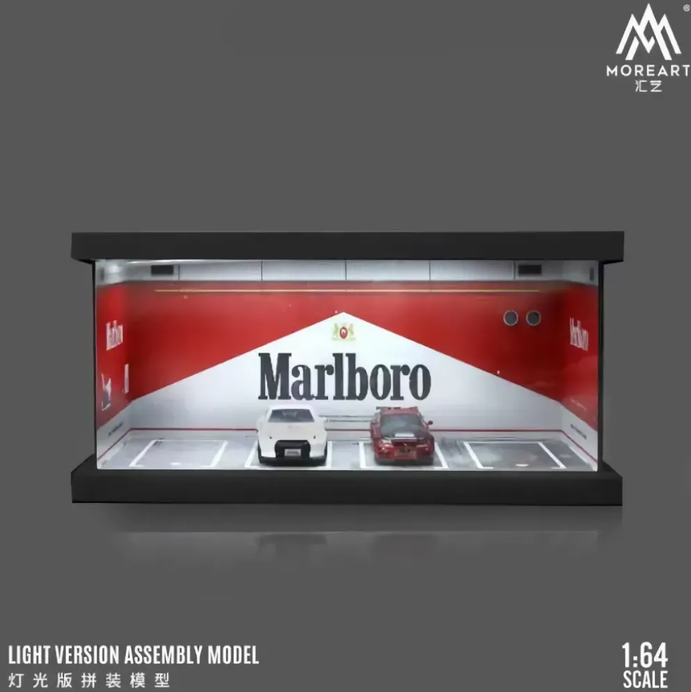 Marlboro parking lot - Parkering Diorama - LED-belysning - 1:64