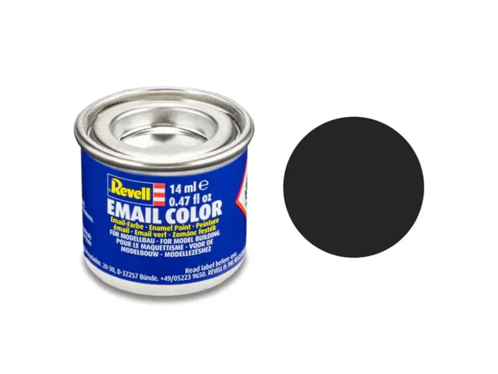 Matt "Tar Black" - 6 - RAL 9021 - Emaljfärg - Revell