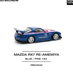 Mazda RX-7 RE Amemiya Widebody - Blå - 240 - Pop Race - 1:64