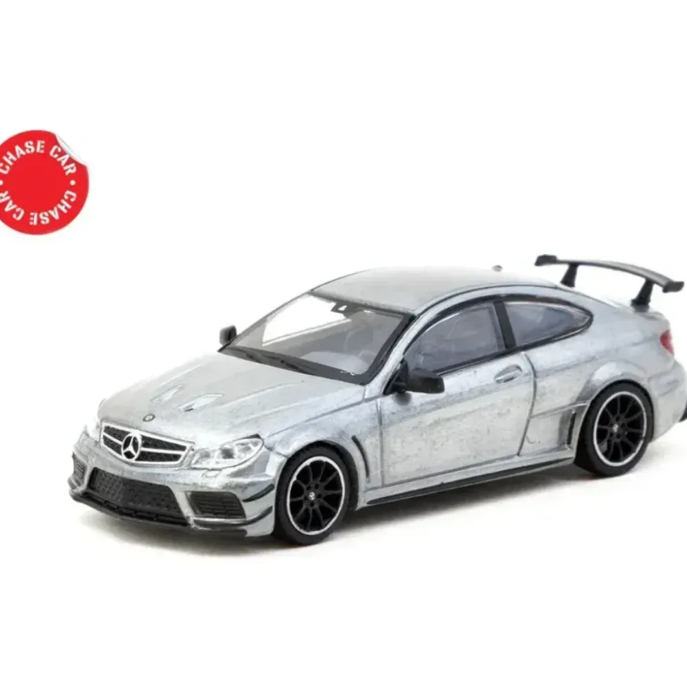 MB C 63 AMG Coupé Black Series - Svart - Tarmac - 1:64