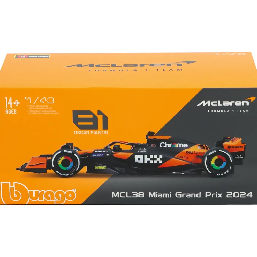 McLaren MCL38 - Miami GP 2024 Oscar Piastri - Bburago - 1:43
