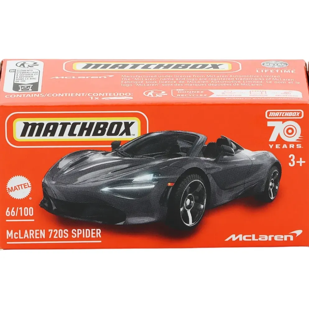 McLaren 720S Spider - Svart - Power Grab - Matchbox