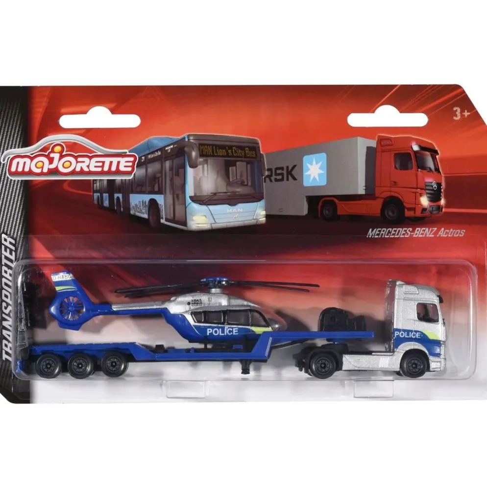 Mercedes-Benz Actros + Helikopter - Transporter - Majorette