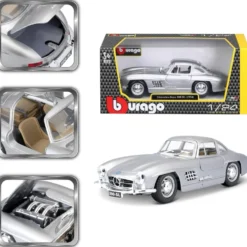 Mercedes-Benz 300 SL - 1954 - Silver - Bburago - 1:24