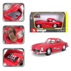 Mercedes-Benz 300 SL (1954) - W198 - Röd - Bburago - 1:24