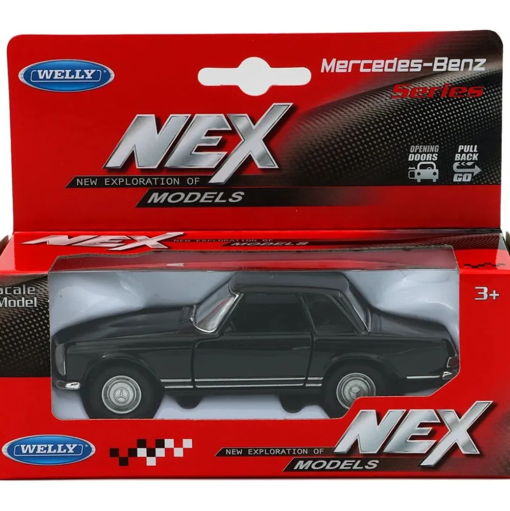 Mercedes-Benz 230 SL (W113) - Svart - Welly - 1:34