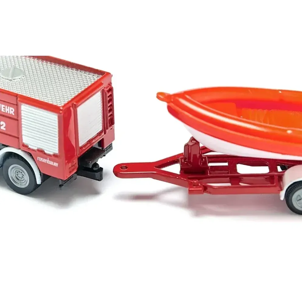 Mercedes-Benz Unimog Brandbil + Båt - 1636 - Siku - 1:87