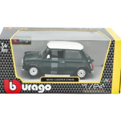 Mini Cooper - 1969 - Grön - Bburago - 1:24
