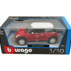 Mini Cooper - Röd - Bburago - 1:18