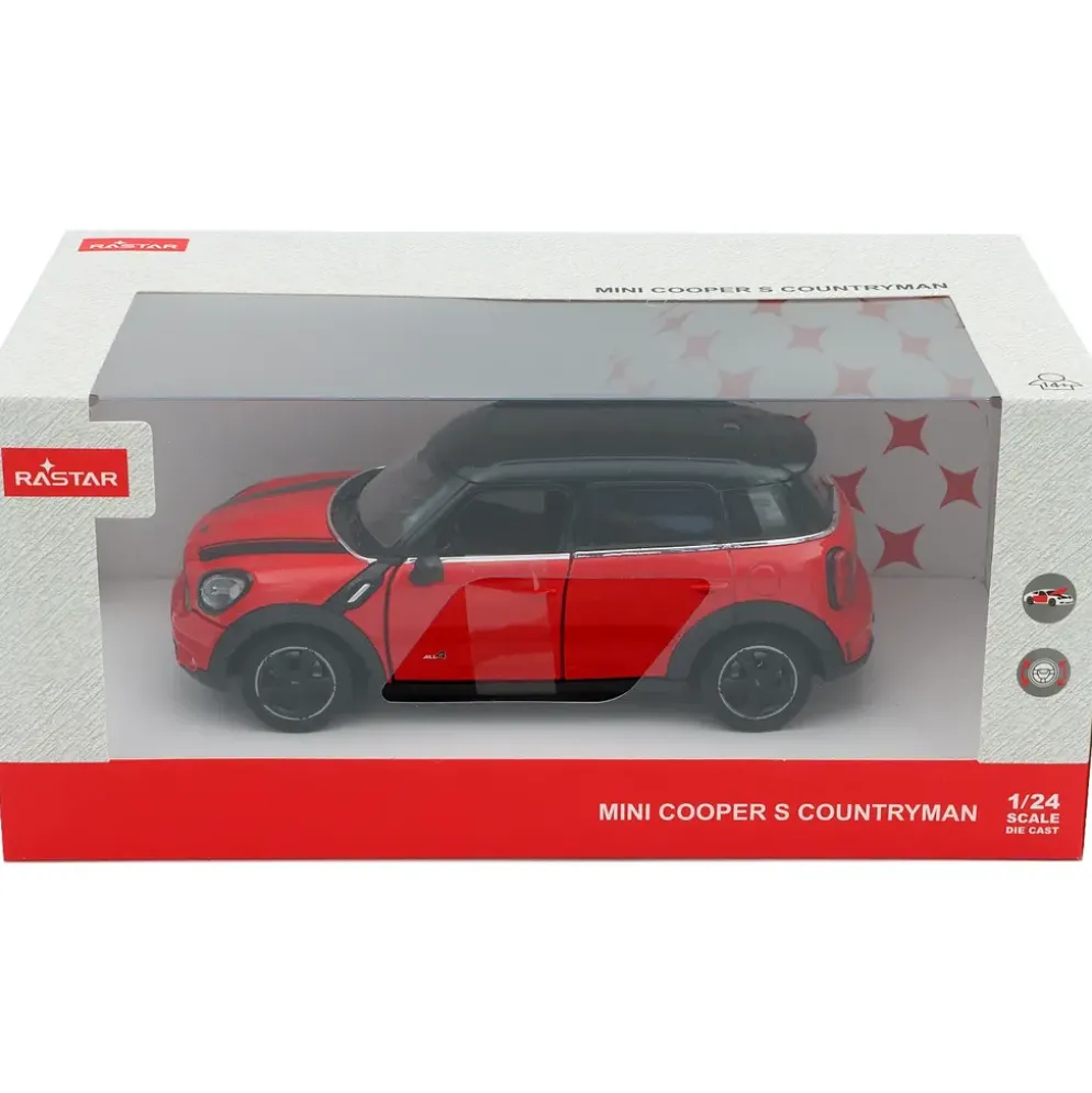 MINI Cooper S Countryman - Röd / Svart - Rastar - 1:24