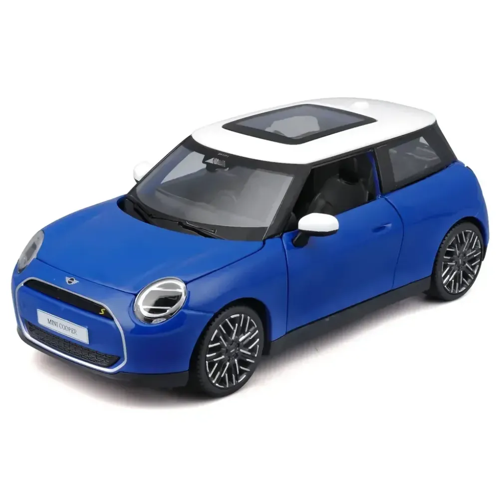 Mini Cooper SE (J01) - Blå / Vit - 2024 - Maisto - 1:24