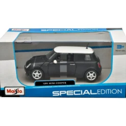 Mini Cooper - Svart / Vit - Maisto - 1:24