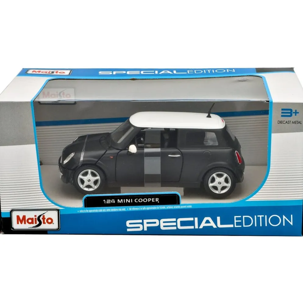 Mini Cooper - Svart / Vit - Maisto - 1:24