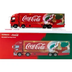 Mitsubishi Fuso Super Great Coca-Cola Santa Truck - Röd - Tarmac Works - 1:64
