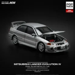 Mitsubishi Lancer Evolution IV - Silver - Pop Race - 1:64