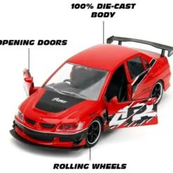 Mitsubishi Lancer Evolution IX - Röd - Fast & Furious - Jada
