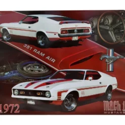 Mustang Mach 1 - 351 RAM AIR - 1972 - Plåtskylt - 38x31 cm