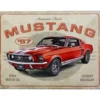 Mustang '67 - Röd - American Muscle - Plåtskylt - 40x30 cm