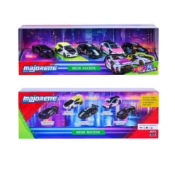 Neon Racers - 5-pack med leksaksbilar - Giftpack - Majorette