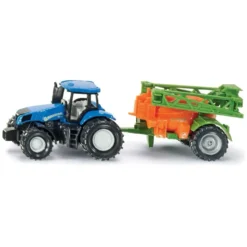 New Holland T8.390 med Gödselspridare - 1668 - Siku - 14 cm