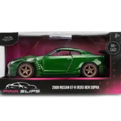 2009 Nissan GT-R (R35) Ben Sopra - Grön - Pink Slips - Jada - 13 cm
