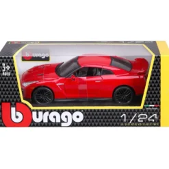 2017 Nissan GT-R - Röd - Bburago - 1:24