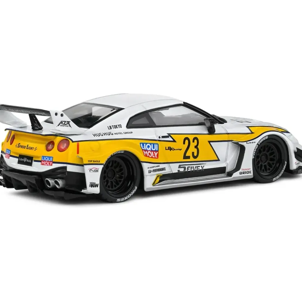Nissan GT-R (R35) LWBK - 2019 - Vit / Gul - Solido - 1:43