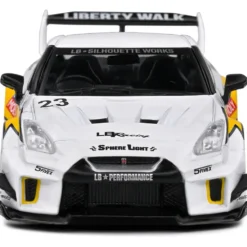 Nissan GT-R (R35) LWBK - 2019 - Vit / Gul - Solido - 1:43