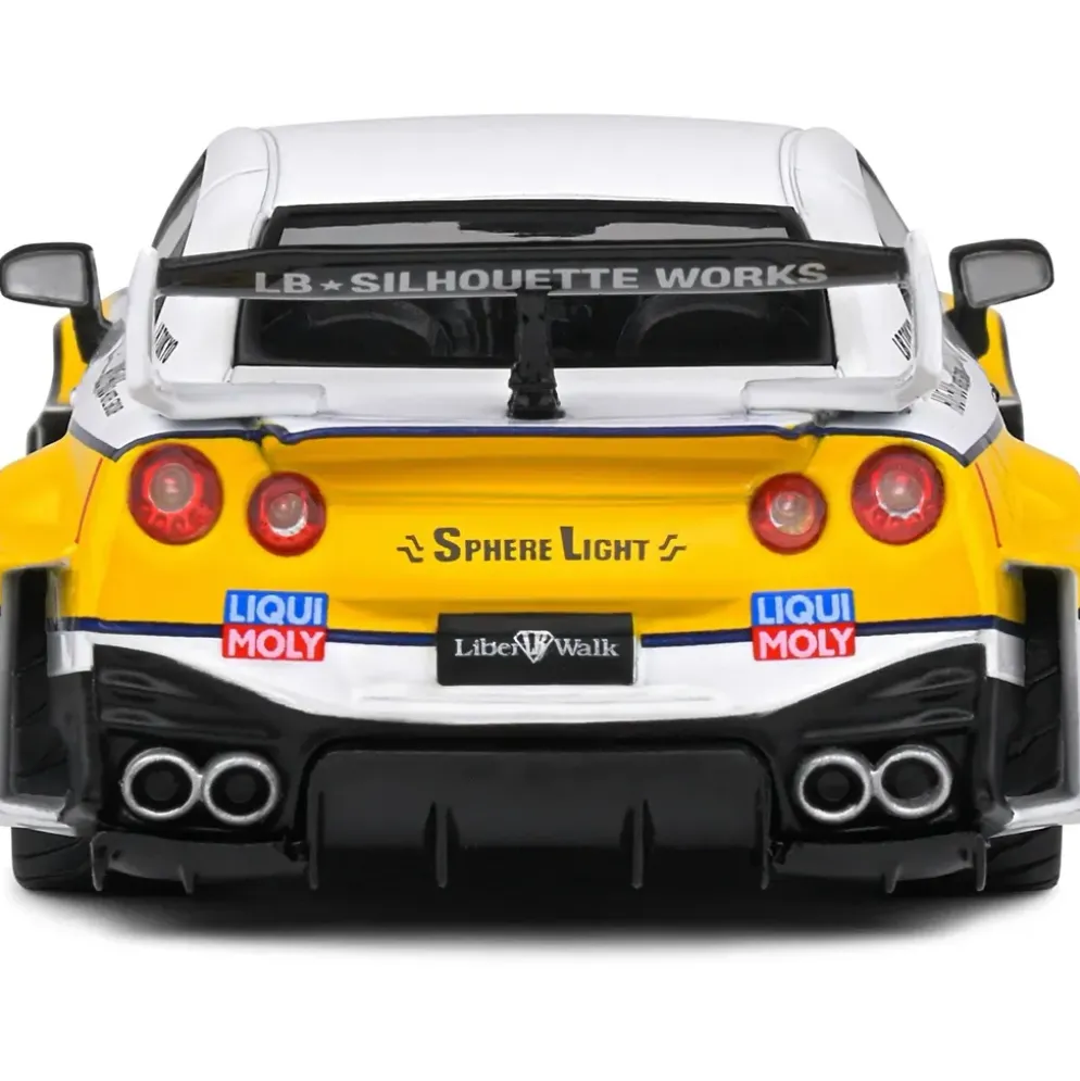 Nissan GT-R (R35) LWBK - 2019 - Vit / Gul - Solido - 1:43