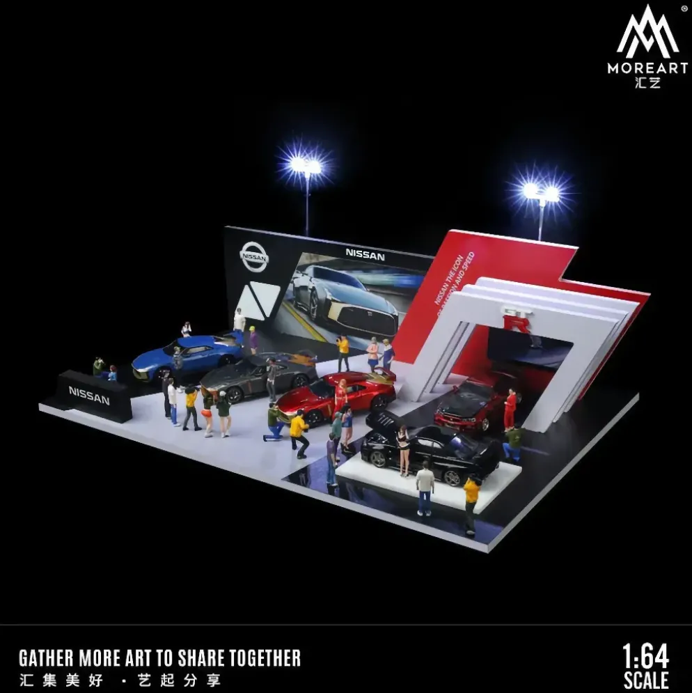 Nissan - Mässmonter - LED-belysning - 1:64
