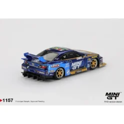 Nissan Silvia (S15) LB-Super Silhouette #555 Team MINI GT Liberty Walk 2025 Formula Drift - Blå - 1157 - Mini GT - 1:64
