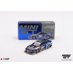 Nissan Silvia (S15) LB-Super Silhouette #555 Team MINI GT Liberty Walk 2025 Formula Drift - Blå - 1157 - Mini GT - 1:64