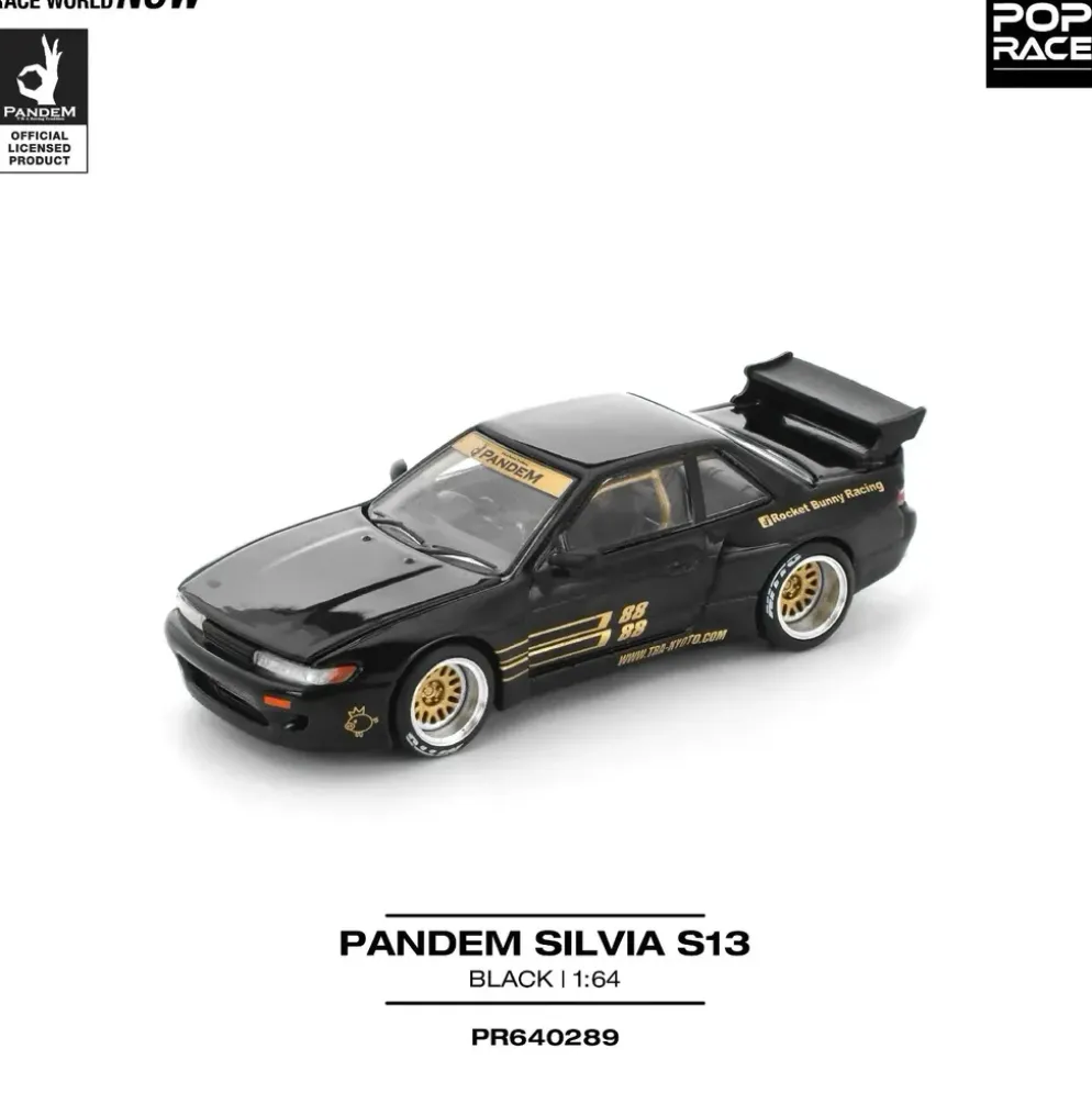 Nissan Silvia S13 Pandem - Svart - 289 - Pop Race - 1:64
