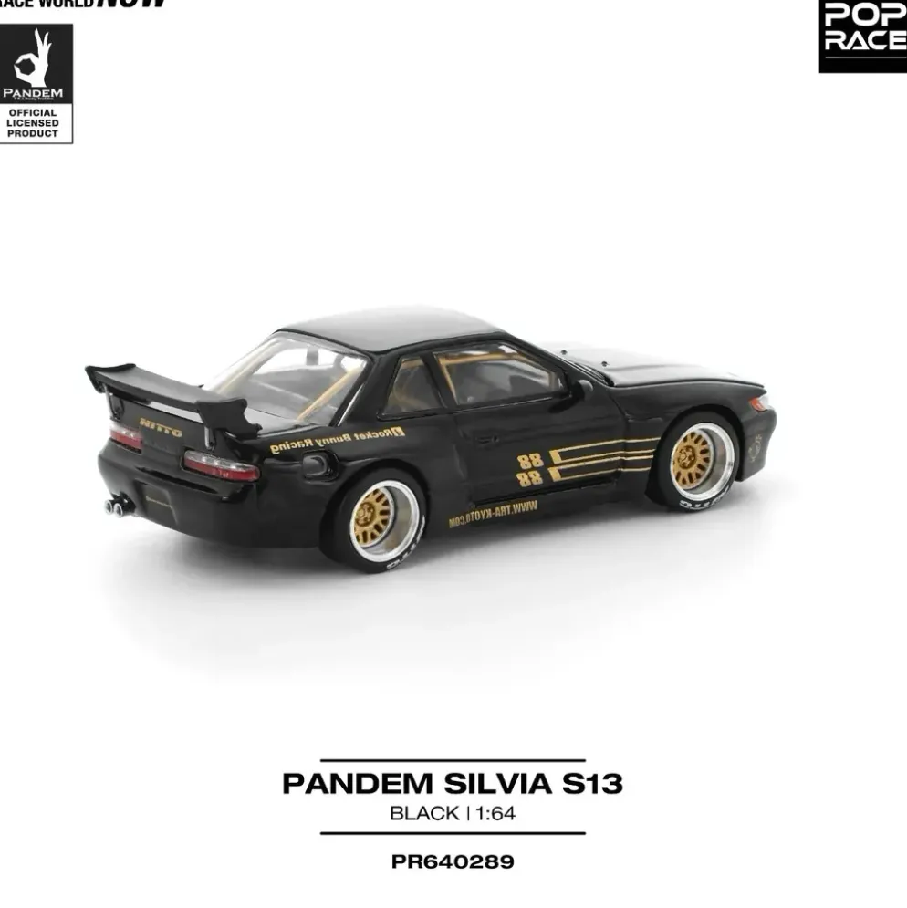 Nissan Silvia S13 Pandem - Svart - 289 - Pop Race - 1:64