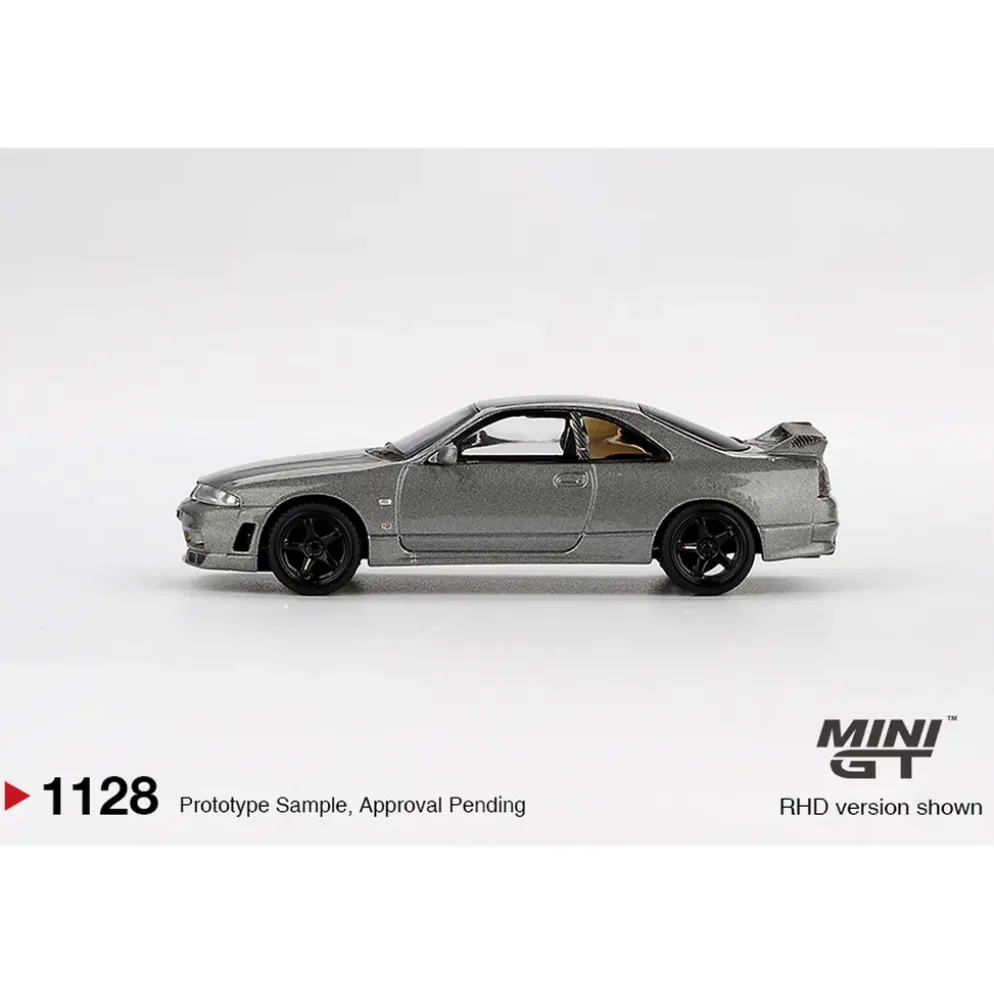 Nissan Skyline GT-R Dark Metal Gray (NISMO BCNR33 CRS Version) - Grå - 1128 - Mini GT - 1:64