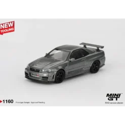 Nissan Skyline GT-R Dark Metal Gray (NISMO BNR34 CRS Version) - Grå - 1160 - Mini GT - 1:64