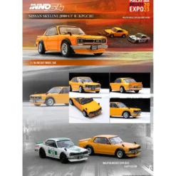 Nissan Skyline 2000 GT-R (KPGC10) - Orange - Inno64 - 1:64