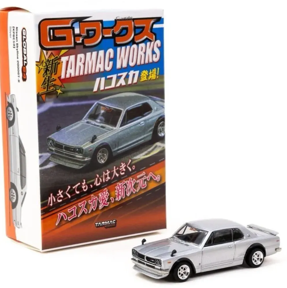 Nissan Skyline 2000GT-R (KPGC10) - Silver - Tarmac - 1:64