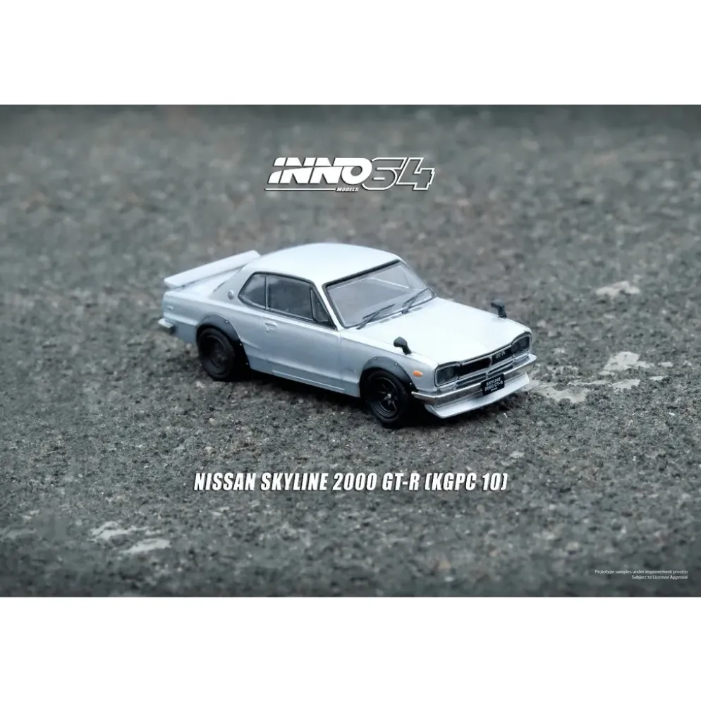Nissan Skyline 2000 GT-R (KPGC10) - Silver - Inno64 - 1:64