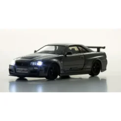 Nissan Skyline GT-R med LED-belysning - Grå- Kyosho - 1:64