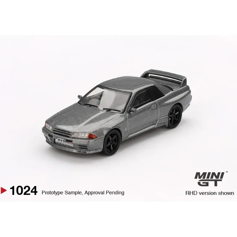 Nissan Skyline GT-R (NISMO BNR32 CRS Version) Dark Metal Gray - Grå - 1024 - Mini GT - 1:64