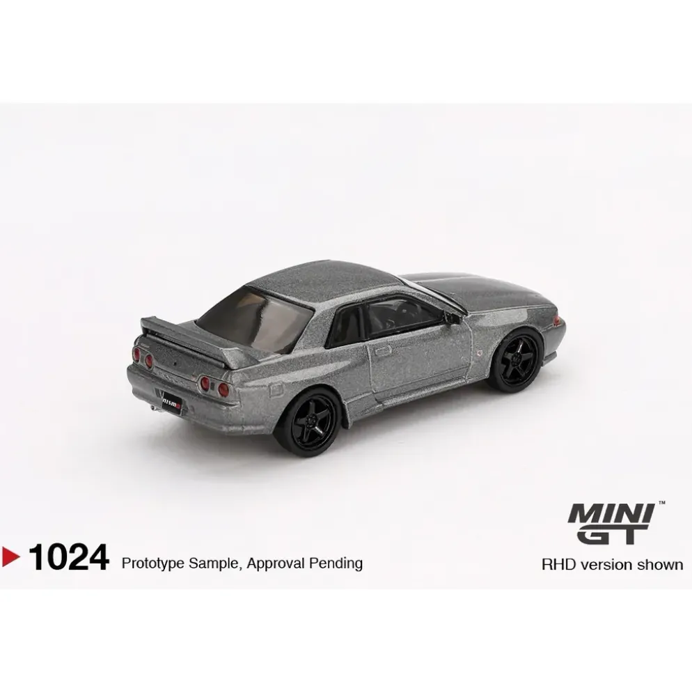 Nissan Skyline GT-R (NISMO BNR32 CRS Version) Dark Metal Gray - Grå - 1024 - Mini GT - 1:64
