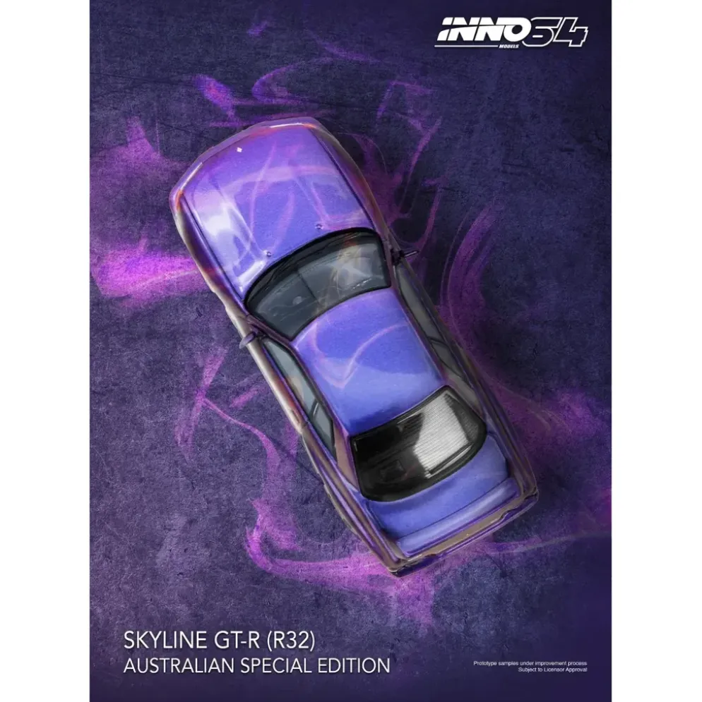 Nissan Skyline GT-R (R32) Australian Special Edition - Lila - Inno Models - 1:64