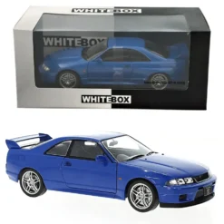 Nissan Skyline GT-R (R33) - 1997 - Blå - WhiteBox - 1:24