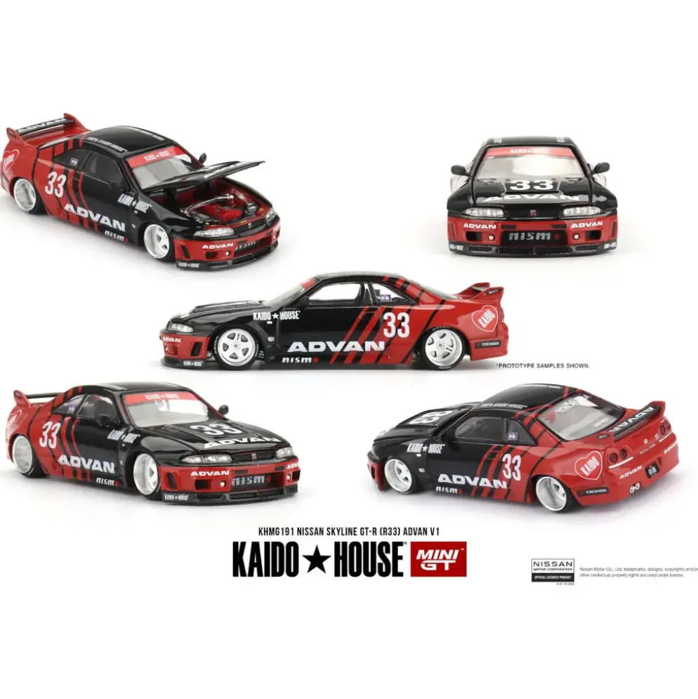 Nissan Skyline GT-R (R33) Kaido Works ADVAN - 191 - Kaido House x Mini GT - 1:64