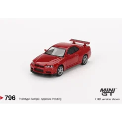 Nissan Skyline GT-R (R34) V-Spec - Röd 781 - Mini GT - 1:64