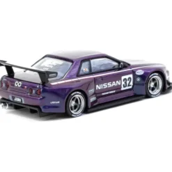 Nissan Skyline (R32) Widebody - Lila - Tarmac Works - 1:64